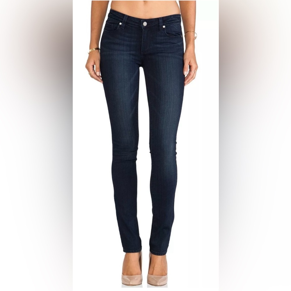 PAIGE Skyline Straight Jeans Dark Blue Avi Wash